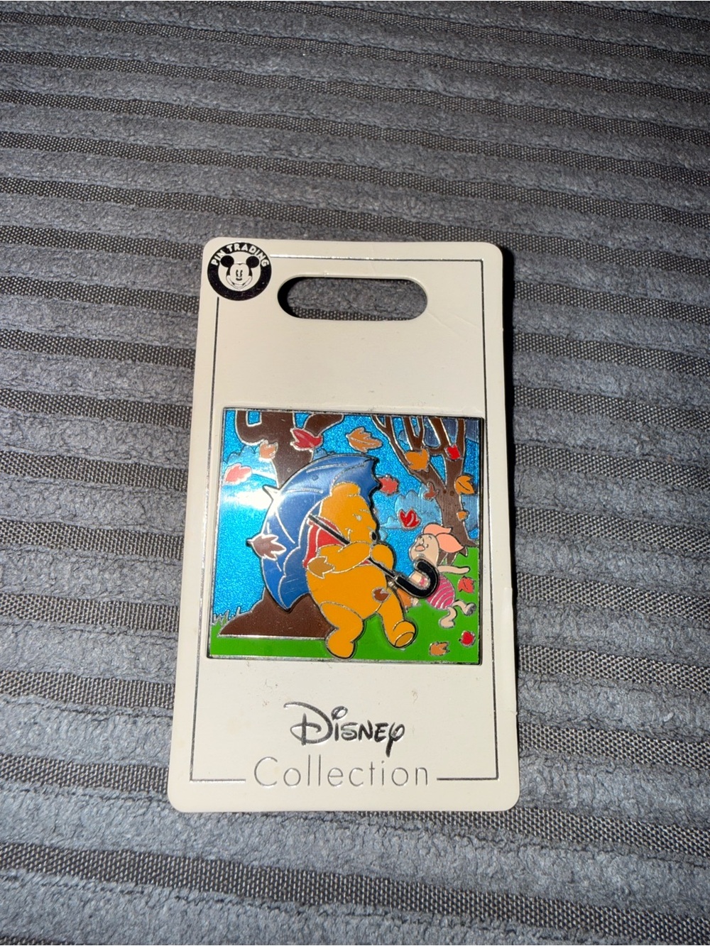 Disney Winnie the Pooh Blue & Yellow Enamel Phone Charm with Piglet
